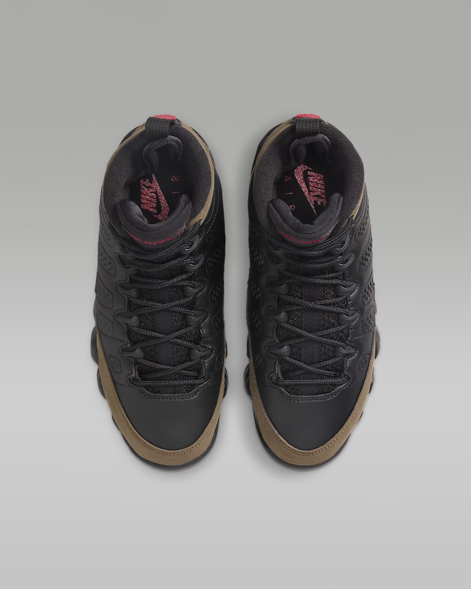 Air Jordan 9 Retro Olive Big Kids Shoes. Nike